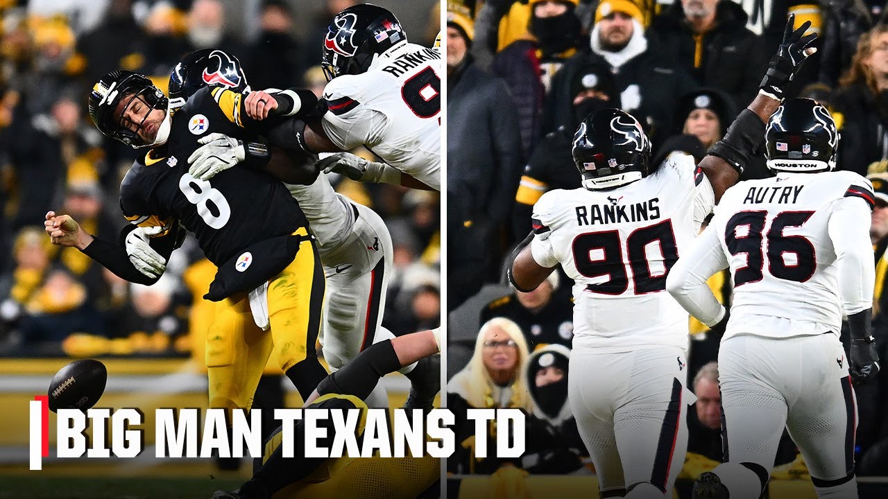 BIG MAN TD 🤯 Texans strip sack Aaron Rodgers & Sheldon Rankins TAKES IT TO THE HOUSE 😤 | NFL on ESPN