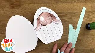 Bunny Basket Weaving Card (with printable for teachers to use)