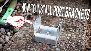How to Install Post Base Brackets Into Concrete || Dr Decks