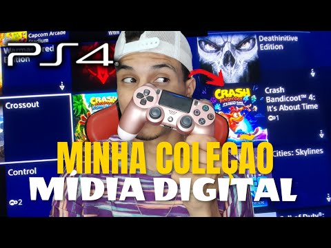 MINHA COLEÇÃO GIGANTESCA DE JOGOS MÍDIA DIGITAL NO PS4 Atualizada 2021!!!