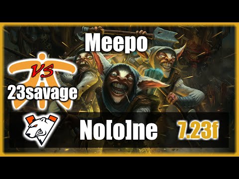 Noone - Meepo MIDLANE | vs FNATIC.23savage play Slark | MID Meta | Wipe | 7.23f