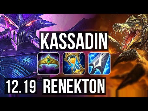 KASSADIN vs RENEKTON (MID) | 15/1/2, Legendary, 700+ games, 1.3M mastery | KR Master | 12.19