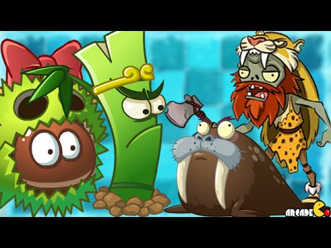 Plants Vs Zombies 2: Frostbite Cave New Plants Day 1-3 Walkthrough! (PVZ 2 China Version)