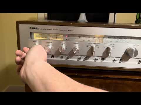 Yamaha CR-820 Natural Sound Stereo Receiver Wood Silver Face *RELAMPED WORKING image 12