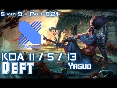 DRX Deft YASUO vs IRELIA ADC - Patch 9.24 KR Ranked