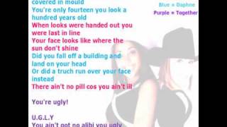 Daphne &amp; Celeste - U.G.L.Y. (Lyrics)