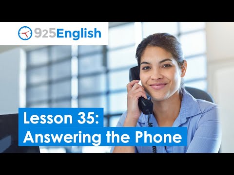 Business English - Answering the Phone | 925 English Lesson 35 | Telephone English