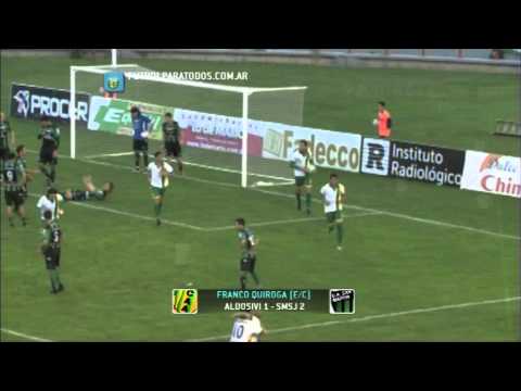 Los goles de Aldosivi 1 - San Martín SJ 2. Fecha 6. Torneo Primera B Nacional. FPT.