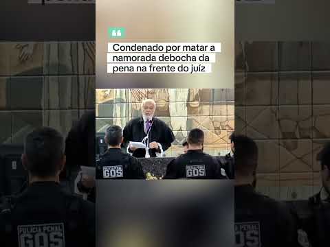 Condenado por matar a namorada debocha da pena na frente do juíz! #juiz #audienciacriminal #juri
