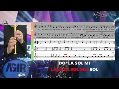 Tempo é dinheiro - Karaoke flauta de bisel (Doce) com voz guia