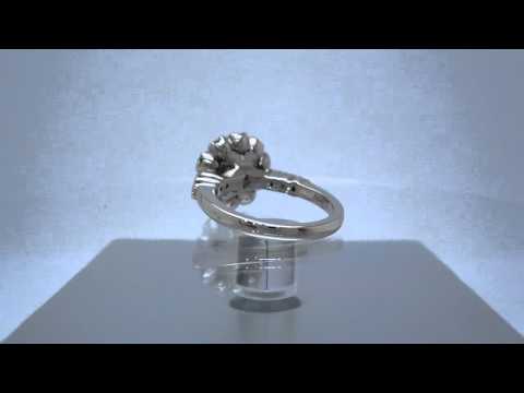 ROUND CUT DIAMOND ENGAGEMENT RING 2.40CT ART DECO