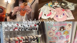 vlog) 予定までお買い物をする社会人の休日🐕‍🦺🤍｜サンリオ購入品｜ガチャガチャ｜ランダム開封❤️‍🔥