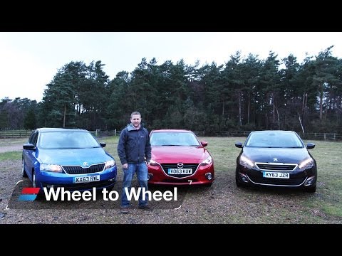Mazda3 vs Peugeot 308 vs Skoda Rapid Spaceback video 4 of 4