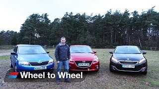 Mazda3 vs Peugeot 308 vs Skoda Rapid Spaceback video 4 of 4