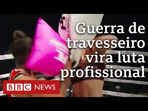 Brasileira é campeã em 1º campeonato profissional de guerra de travesseiros