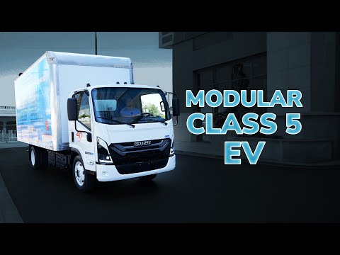 Part of a video titled The Isuzu NRR EV: Complete Overview & Test Drive - YouTube