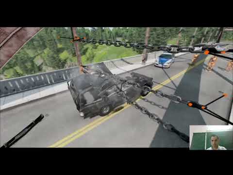 Crashing cars into a steel chain #68 #beamng #drive #crashtest #car #crash