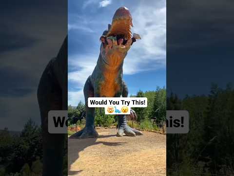 Dinosaur 🦖 ride that eat people #love #dinosaur #new #nepal #famous #california #funny #cute