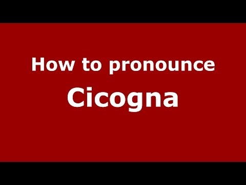 How to pronounce Cicogna (Italian/Italy)  - PronounceNames.com