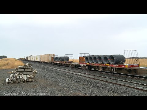 Pacific National 1MP2 Freight Train: Containers & Flatrack Steel Loads (5/3/2023) - PoathTV Railways