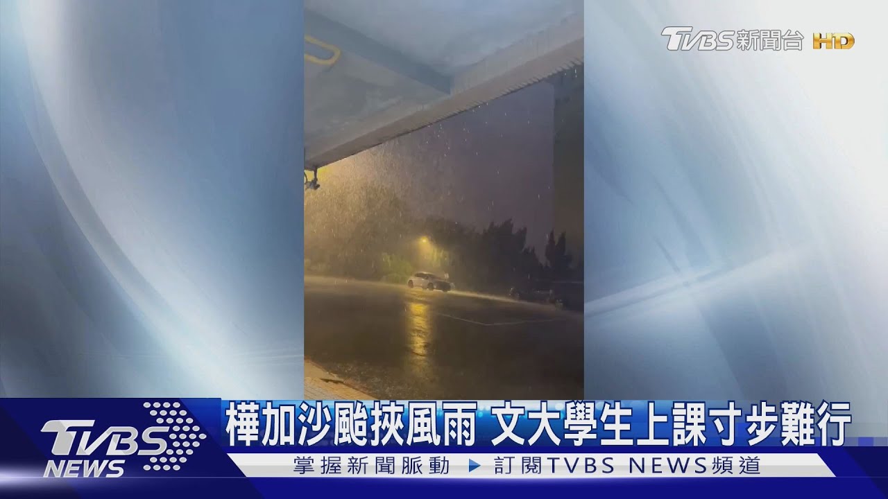 樺加沙颱風襲雙北!路樹倒塌壓5機車 文大學生:傘根本撐不住