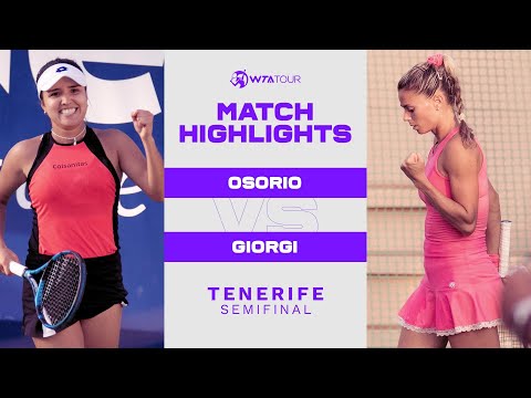 Теннис Camila Osorio vs. Camila Giorgi | 2021 Tenerife Semifinal | WTA Match Highlights