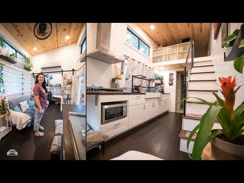 Her Spacious 42 ft 5th Wheel Tiny House - Tall Bedroom & Full Bathroom