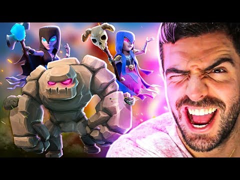 TESTEI O NOVO COMBO DE GOLEM DOUBLE BRUXA NO CLASH ROYALE!