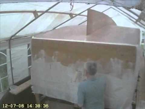 Building a Houseboat July 2012 Glassing Stern