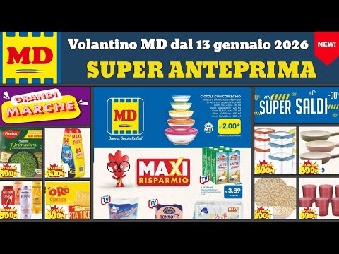 volantino md dal 13 gennaio 2026 ✅ #anteprima  Maxi risparmio 🔥 Offerte promozioni casa cucina