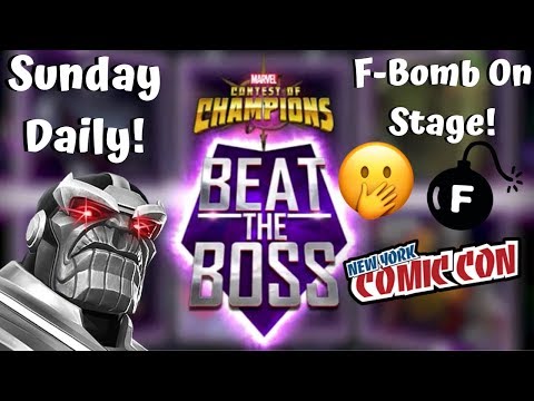 Sunday Tournament F-Bomb on Stage! Beat The Boss NYCC! - Marvel Contest of Champions