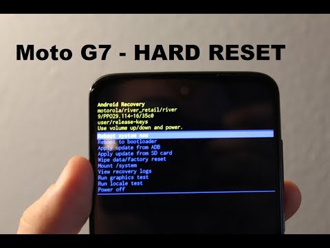 Motorola Moto G7 Hard reset,  recover mode and factory reset