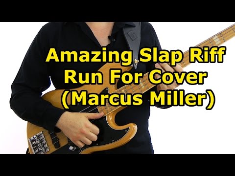 Amazing Slap Riff - Run For Cover (Marcus Miller) Main Riff Lesson