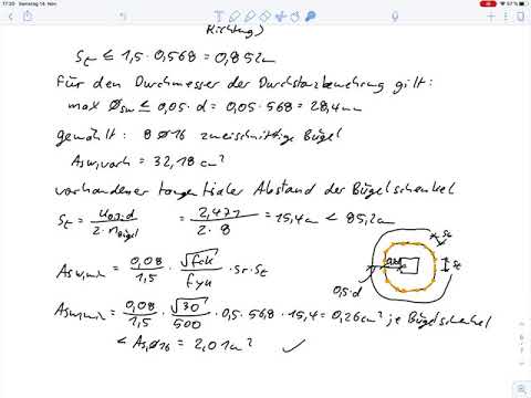 Massivbau 2 – Übung 13 Schlankes Fundament – Biegebemessung – Durchstanzen -Verankerung (Teil 2)