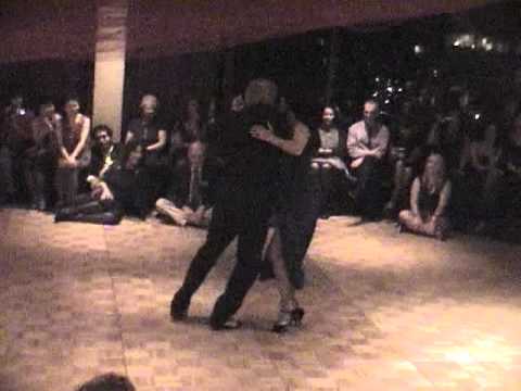  Riccardo Maceiras  and  Elina Roldan  are  dancing  to  the  milonga  "  Reliquias Porteñas  "