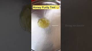 Honey Purity Test 🍯 🐝😍 #honey #purity #facts #streetfood #india #shorts