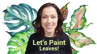 Watercolor Leaves 🌿 Tropical Greenery Tutorial