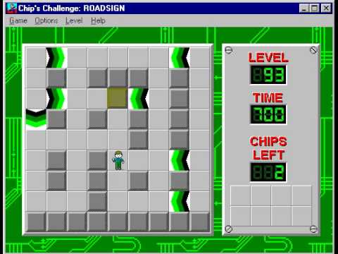 Chip's Challenge 1 level 93 solution - 650 seconds