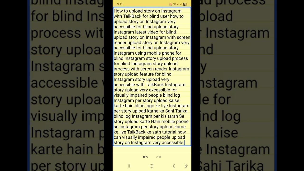 Accessibility Unlocked How Can BLIND USER Upload Instagram Stories with TalkBack Step by Step 🦯