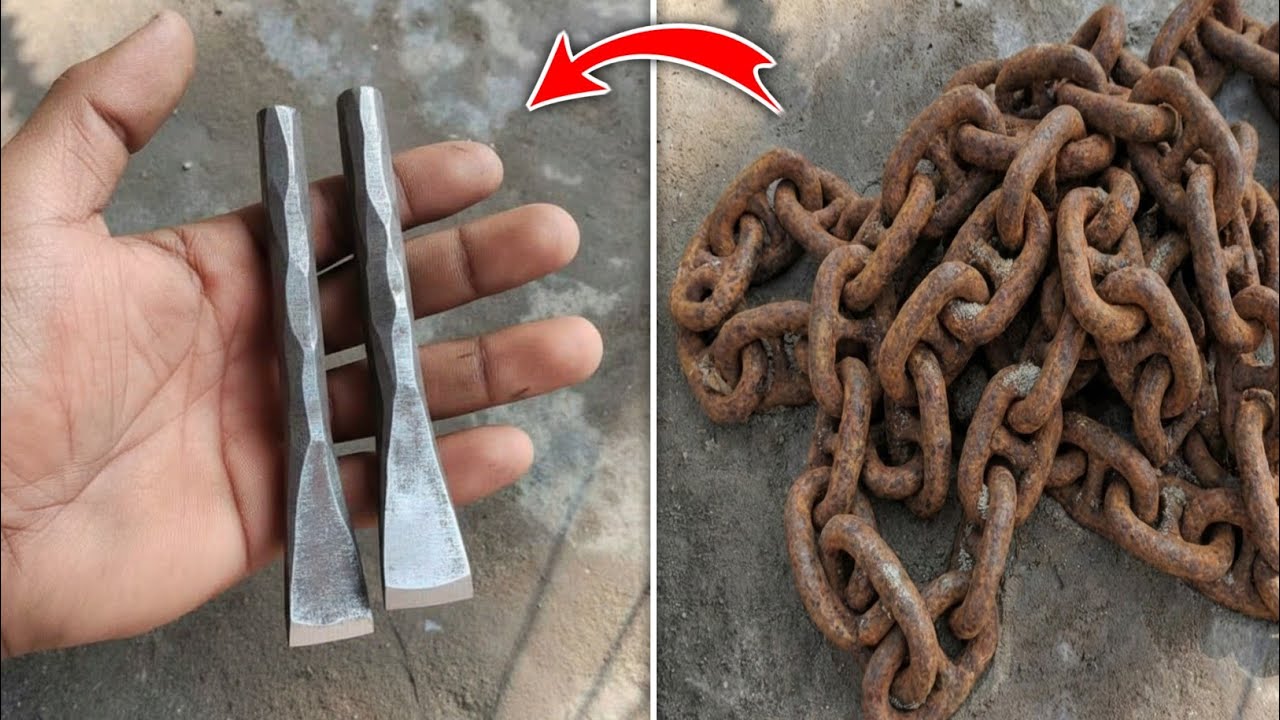 Forging A Chheni From an Old Janjeer | Making A Chheni | How To Make Chheni | Chisel kaise 