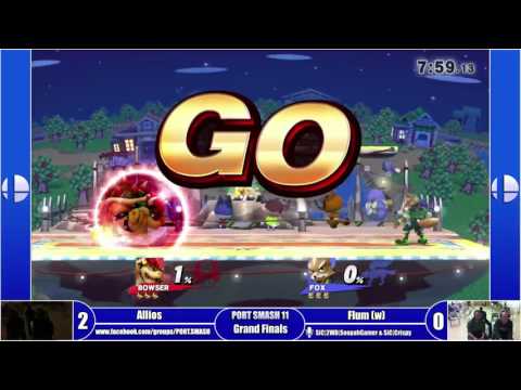 PORT SMASH 11 - GRAND FINALS - BS | Allios (Bowser, Olimar) Vs Flum (Mario, Fox)