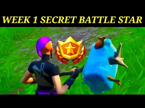Fortnite Season 10 WEEK 1 SECRET BATTLE STAR Location EASY GUIDE! (SEASON X)