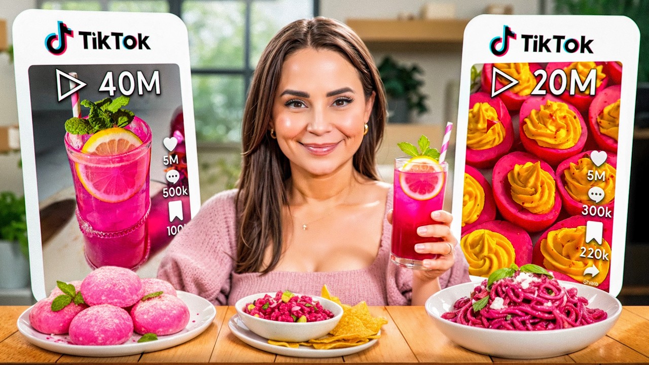 I Tried PINK TikTok Recipes!