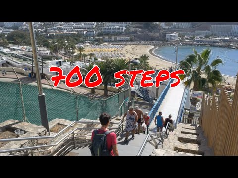 Gran Canaria 2017 - The 700 steps down to the beach of Puerto Rico - 2017.03.05 - 4k