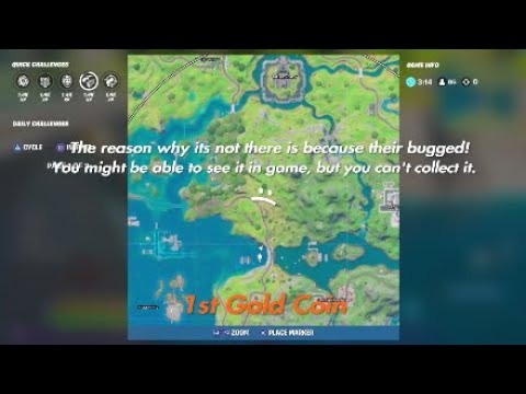 Fortnite Chapter 2 Season 3 Week 6 All Gold Xp Coin Locations!