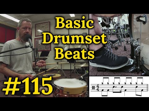Drumset Basic Beats #115 - Snare Drum Variations
