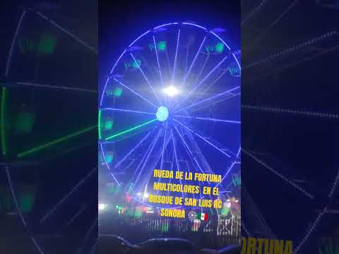 RUEDA DE LA FORTUNA MULTICOLORES EN EL BOSQUE DE SAN LUIS RC SONORA 🎡🇲🇽 #feria #luces #jueguitos