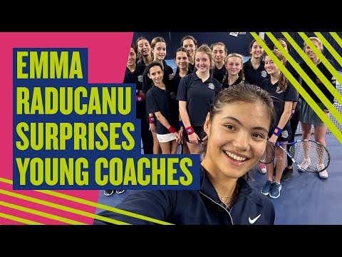 Emma Raducanu surprises young coaches at the National Tennis Centre | LTA