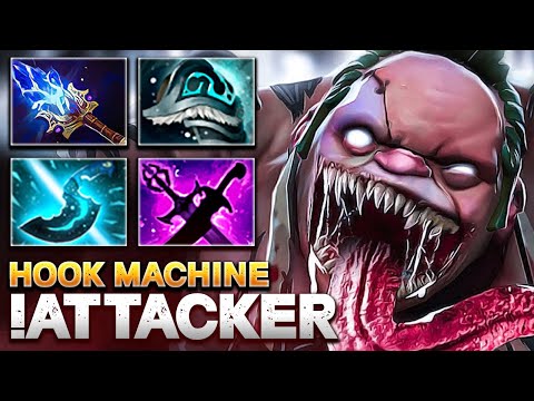 Attacker Pudge Hook Machine - Dota 2 Pro Gameplay [Watch & Learn]