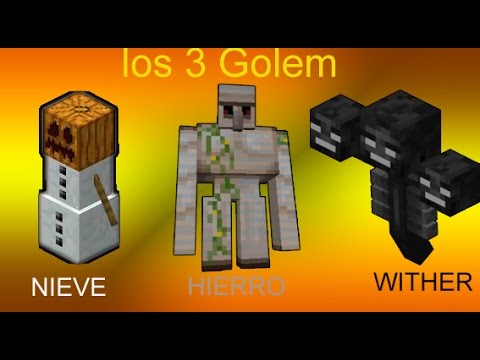 Como Hacer Los Golem Protectores En MINECRAFT (NIEVE,HIERRO,WITHER)